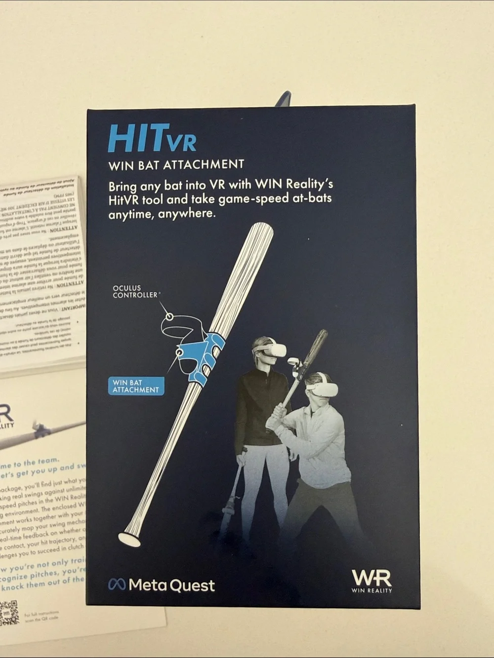 HIT VR Bat Attachment for Meta Quest - Blue